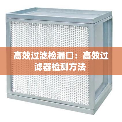 高效過(guò)濾檢漏口：高效過(guò)濾器檢測(cè)方法 