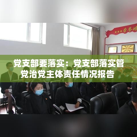黨支部要落實：黨支部落實管黨治黨主體責任情況報告 