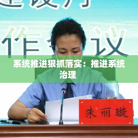 系統(tǒng)推進(jìn)狠抓落實：推進(jìn)系統(tǒng)治理 