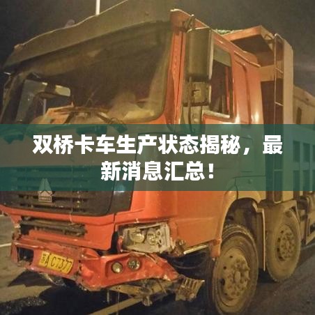 雙橋卡車生產(chǎn)狀態(tài)揭秘，最新消息匯總！