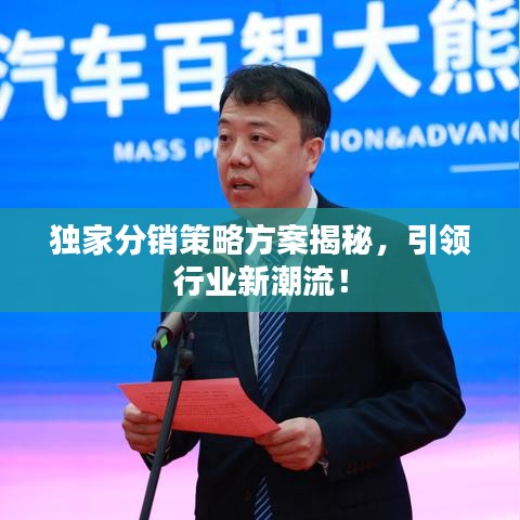 獨(dú)家分銷策略方案揭秘，引領(lǐng)行業(yè)新潮流！
