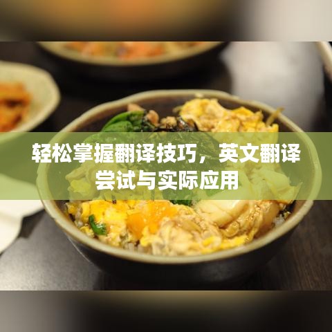 輕松掌握翻譯技巧，英文翻譯嘗試與實際應(yīng)用