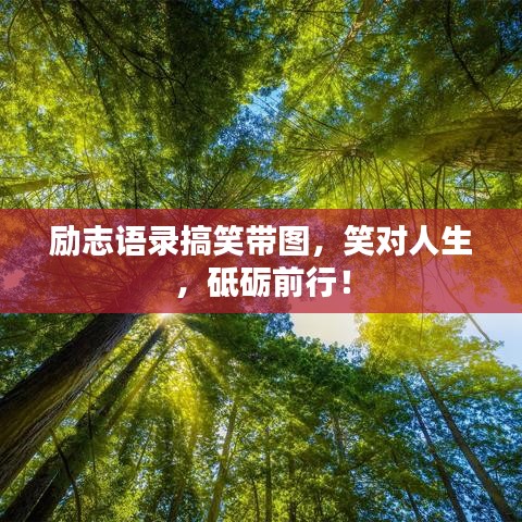 勵志語錄搞笑帶圖，笑對人生，砥礪前行！