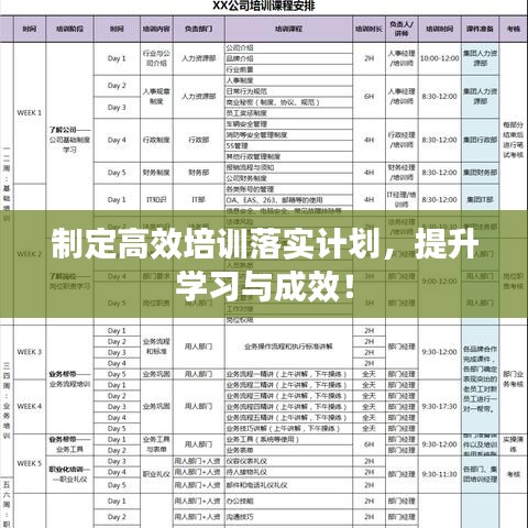 制定高效培訓(xùn)落實(shí)計(jì)劃，提升學(xué)習(xí)與成效！